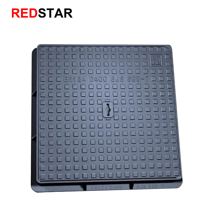 Sidewalk Square Sewer Ductile Iron Manhole Cover B125 EN124 GGG500-7